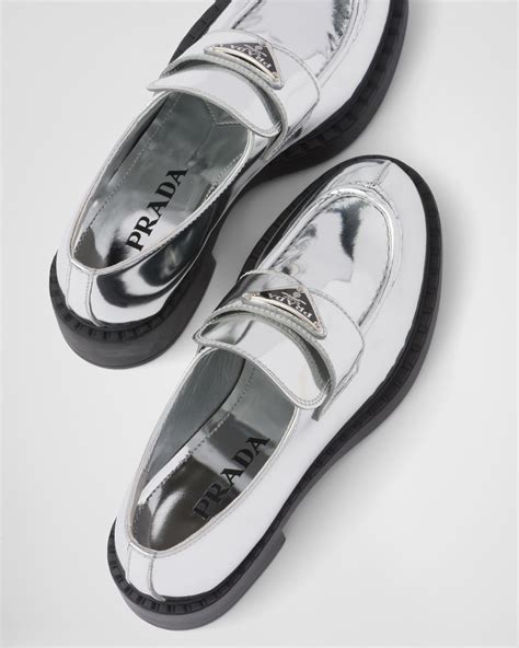 prada silver monk shoes